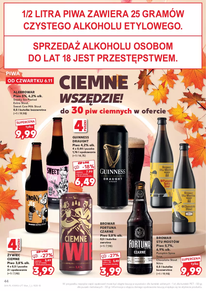 Gazetka promocyjna Kaufland - Gazetka tygodnia - ważna 06.11 do 12.11.2025 - strona 44 - produkty: Fortuna, Gra, Piwa, Piwo, Sok