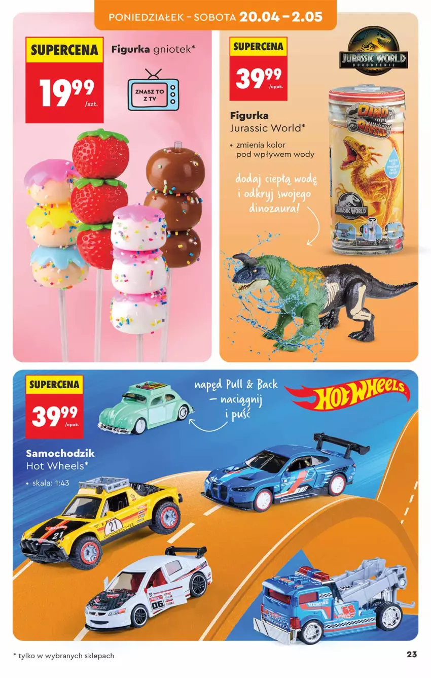 Gazetka promocyjna Biedronka - Okazje Tygodnia - ważna 18.04 do 02.05.2026 - strona 23 - produkty: Chodzik, Hot Wheels, Jurassic World