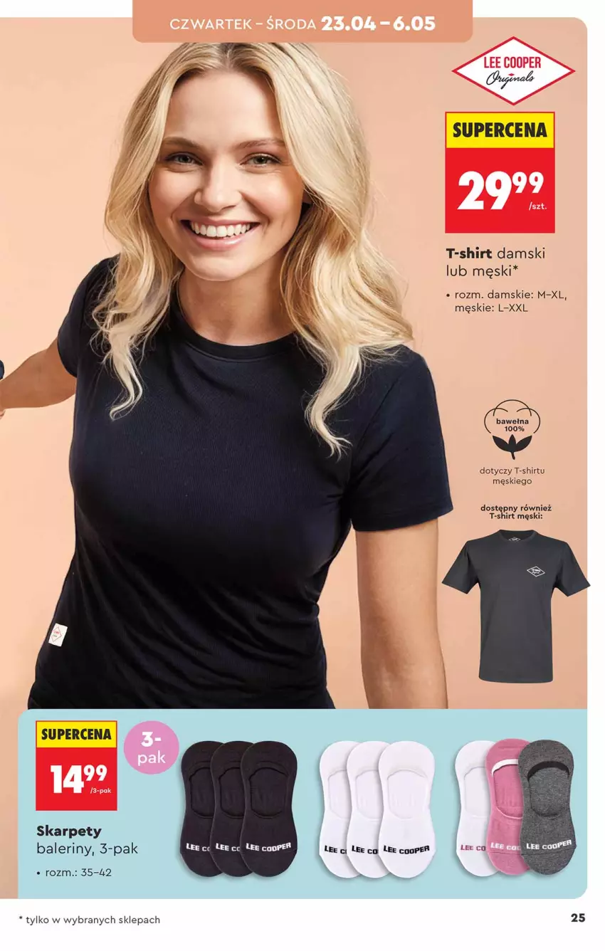 Gazetka promocyjna Biedronka - Okazje Tygodnia - ważna 18.04 do 02.05.2026 - strona 25 - produkty: Baleriny, Karp, T-shirt, Wełna