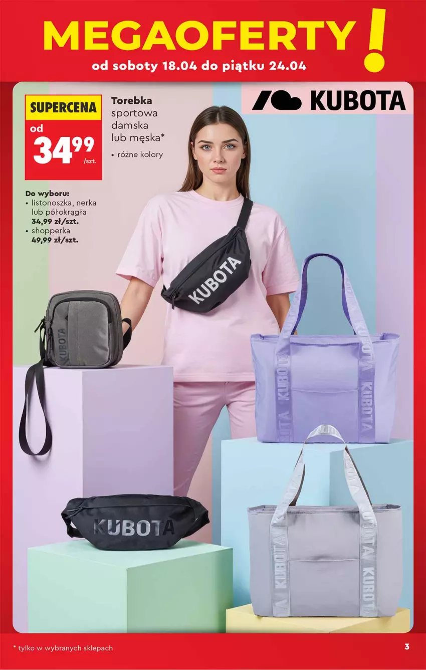 Gazetka promocyjna Biedronka - Okazje Tygodnia - ważna 18.04 do 02.05.2026 - strona 3 - produkty: Por, Sport, Torebka