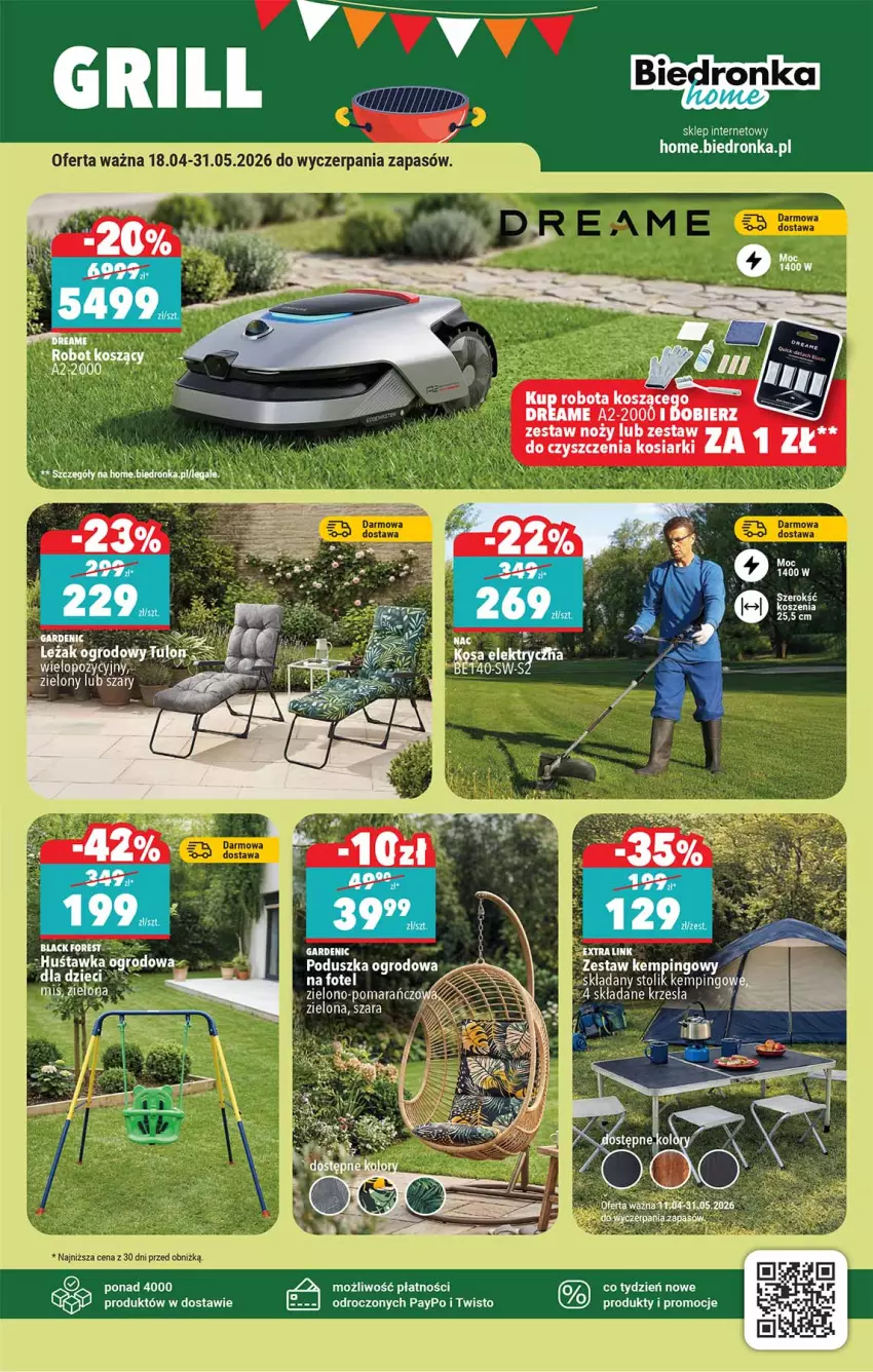 Gazetka promocyjna Biedronka - Okazje Tygodnia - ważna 18.04 do 02.05.2026 - strona 41 - produkty: Dzieci, Fotel, Kosz, Poduszka