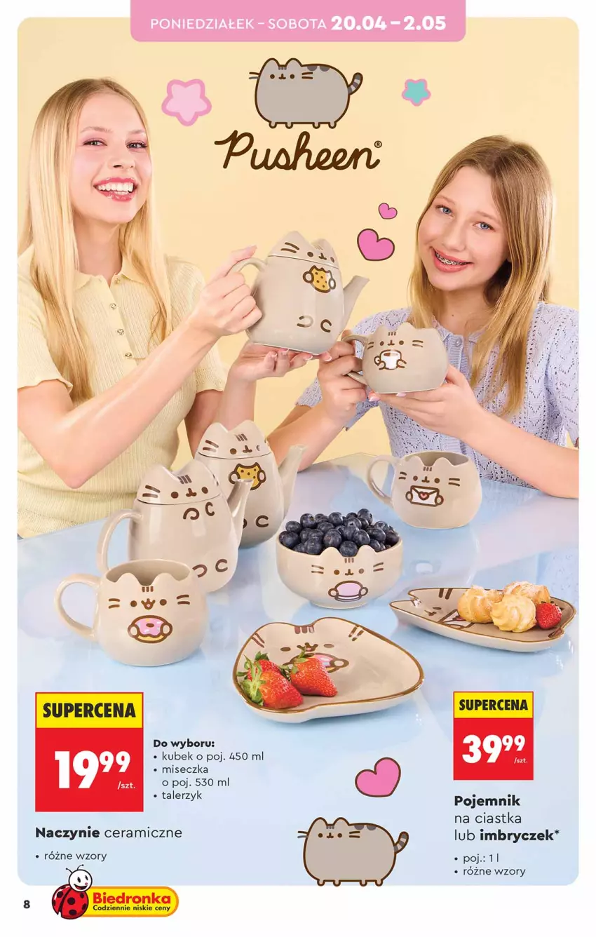 Gazetka promocyjna Biedronka - Okazje Tygodnia - ważna 18.04 do 02.05.2026 - strona 8 - produkty: Ciastka, Kubek, Miseczka, Pojemnik, Talerz, Talerzyk