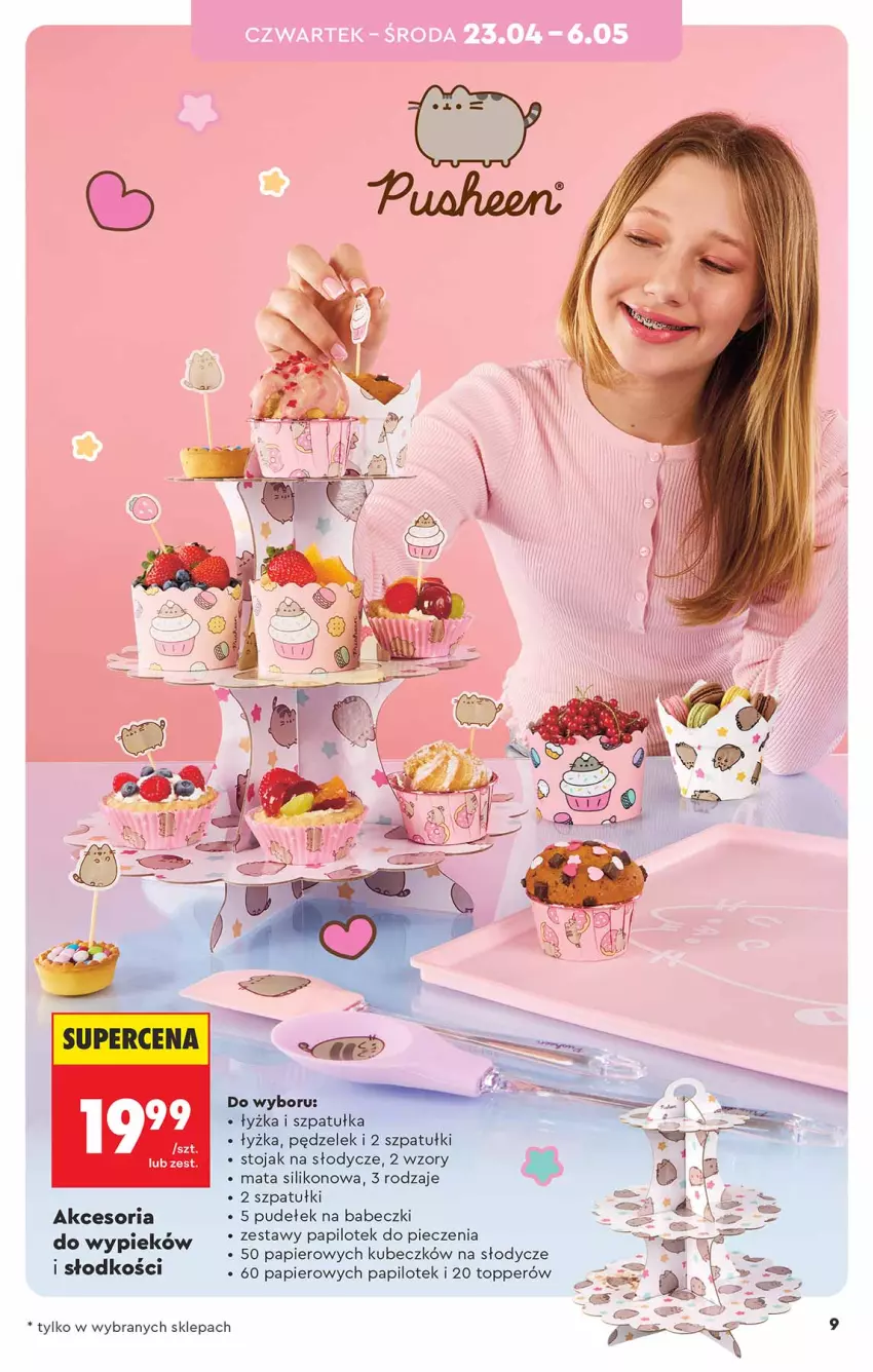 Gazetka promocyjna Biedronka - Okazje Tygodnia - ważna 18.04 do 02.05.2026 - strona 9 - produkty: Babeczki, Papier, Piec, Stojak, Szpatułka, Top