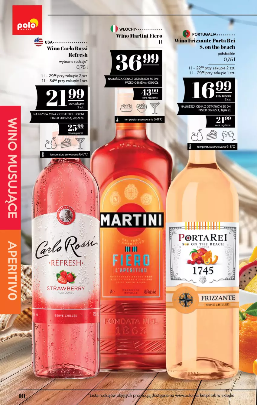 Gazetka promocyjna PoloMarket - Katalog alkoholi 13/2026 - ważna 16.07 do 29.07.2026 - strona 10 - produkty: Carlo Rossi, Martini, Por, Ser, Wino