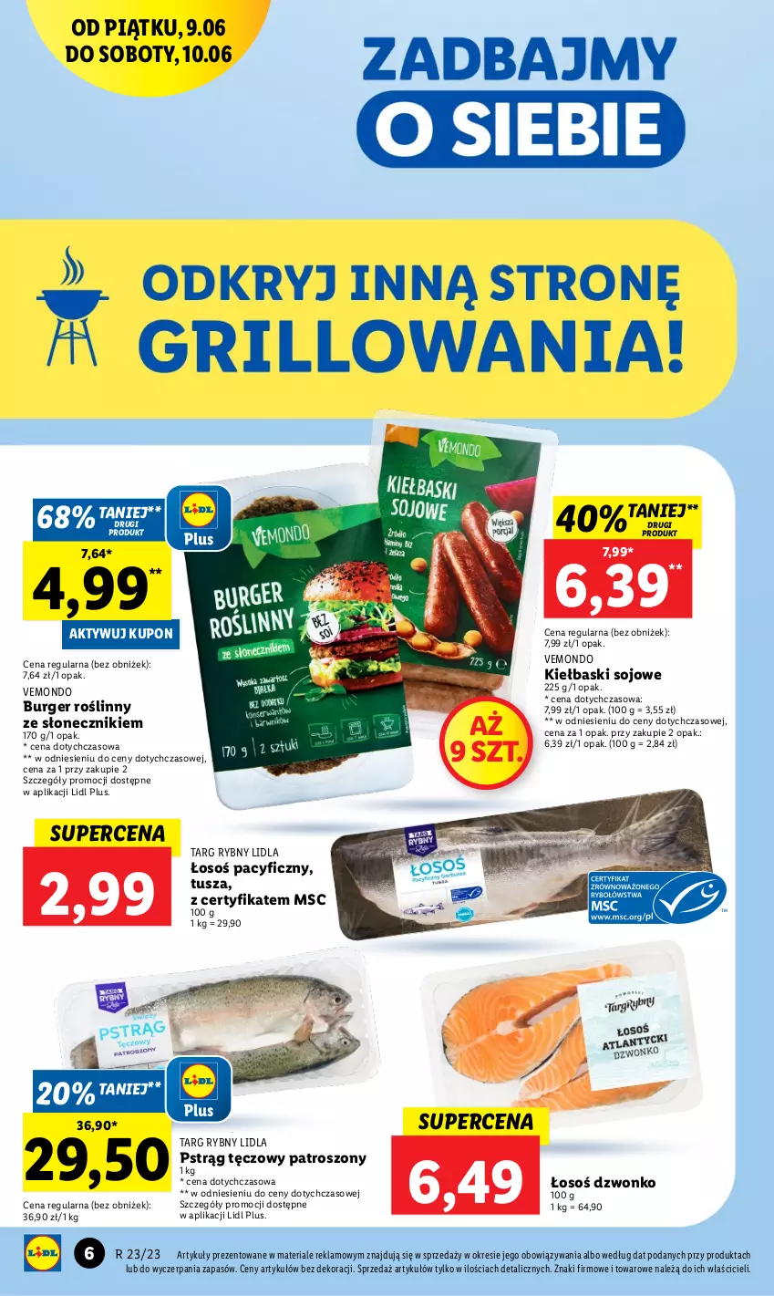 Gazetka promocyjna Lidl - GAZETKA - ważna 09.06 do 10.06.2023 - strona 16 - produkty: Burger, Pstrąg, Pstrąg tęczowy, Tusz