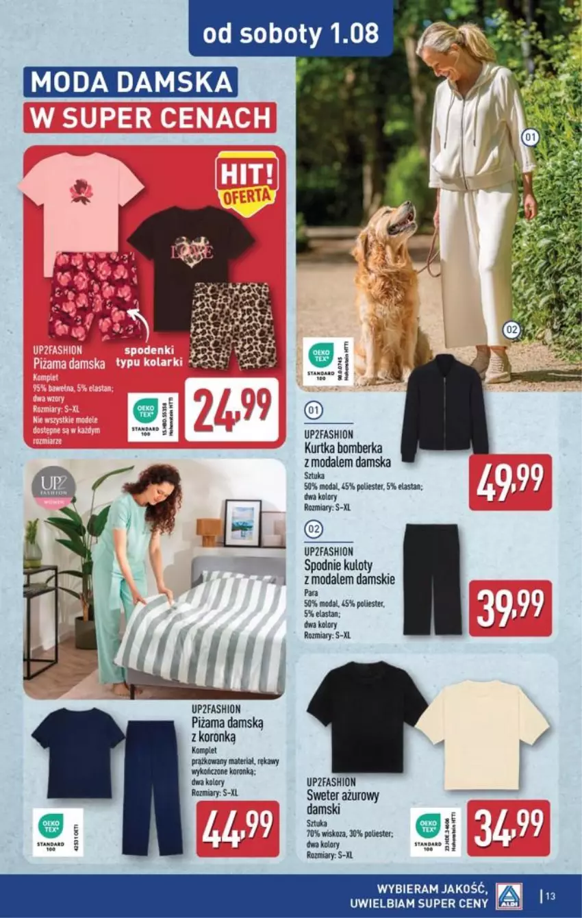 Gazetka promocyjna Aldi - Przygotuj się na kolejny tydzień - ważna 29.07 do 01.08.2026 - strona 13 - produkty: Fa, Gry, Kurtka, LG, Moda, Piżama, Spodnie, Sweter