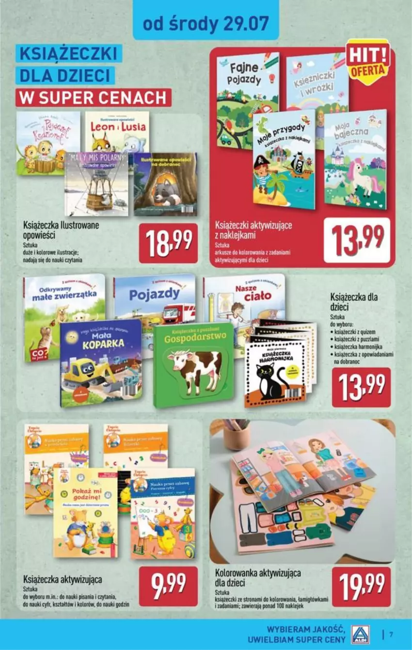 Gazetka promocyjna Aldi - Przygotuj się na kolejny tydzień - ważna 29.07 do 01.08.2026 - strona 7 - produkty: Dzieci, Harmonijka, Klej, Kolorowanka, Lustro, Pur, Quiz