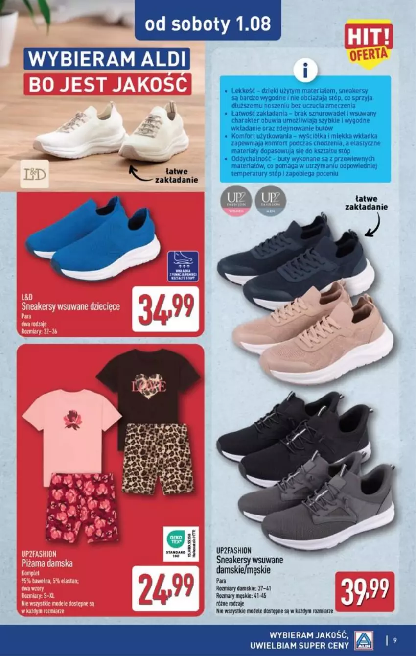 Gazetka promocyjna Aldi - Przygotuj się na kolejny tydzień - ważna 29.07 do 01.08.2026 - strona 9 - produkty: Fa, Sneakersy
