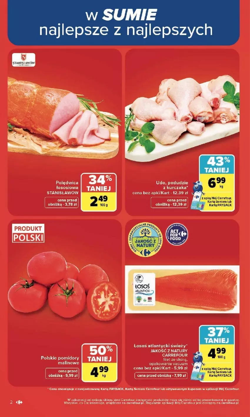 Gazetka promocyjna Carrefour - Gazetka Carrefour, Market z SUMIE najlepszy, od poniedziałku - ważna 20.07 do 25.07.2026 - strona 4 - produkty: Fa, Kurczak, Pomidory, Sos
