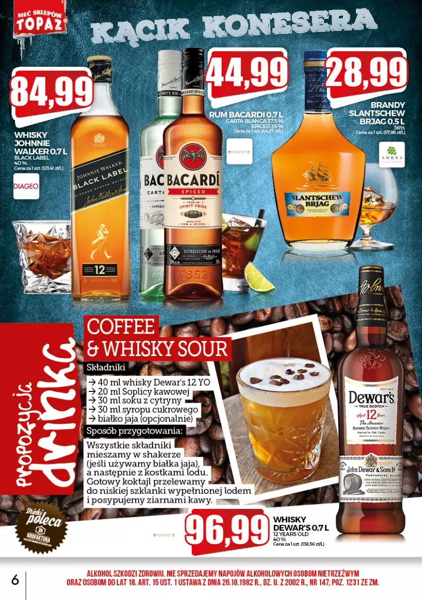 Gazetka promocyjna Topaz - Gazetka - ważna 01.02 do 28.02.2022 - strona 6 - produkty: Bacardi, Cytryny, Jaja, Lanki, Syrop, Whisky