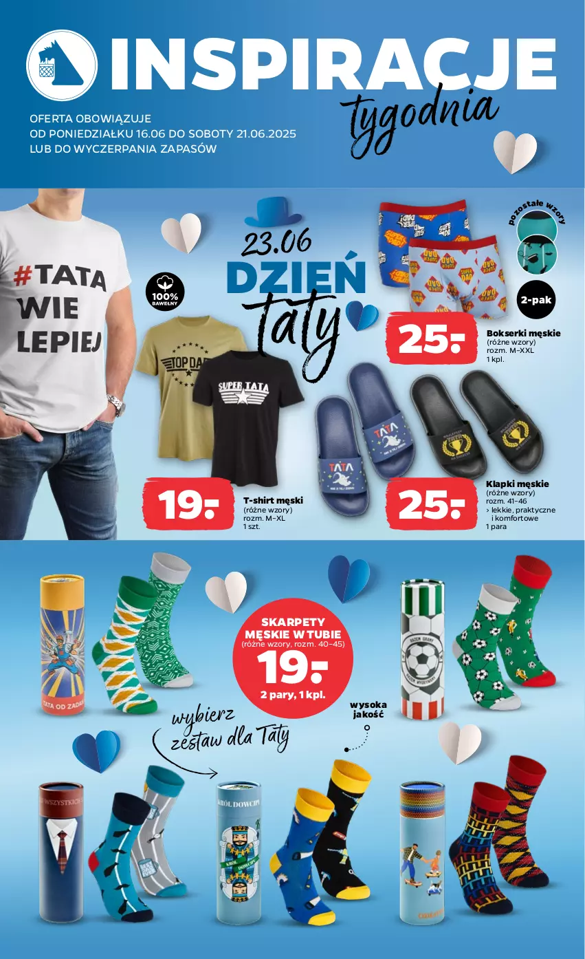 Gazetka promocyjna Netto - Od Poniedziałku Przemysłowa - ważna 16.06 do 21.06.2025 - strona 2 - produkty: Bokserki, Karp, Klapki, Ser, Sok, T-shirt