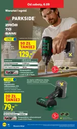 Gazetka promocyjna Lidl - GAZETKA - Gazetka - ważna od 06.09 do 06.09.2025 - strona 40 - produkty: Parkside, Ser, Walizka, Szlifierka kątowa, Tarka, Szlifierka, Ogród, Akumulator