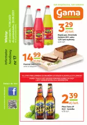 Gazetka promocyjna Gama - Gazetka Gama - Gazetka - ważna od 28.08 do 28.08.2023 - strona 1 - produkty: Piwa, Piwo, Piec, Sok, Gra, Pasztet, Tatra, Oranżada, Hellena, Napój