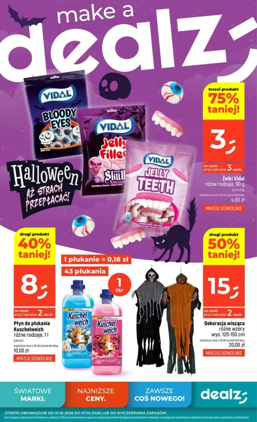 Gazetka promocyjna Dealz - NOWA GAZETKA - ważna 01.10 do 07.10.2026 - strona 1 - produkty: Płyn do płukania