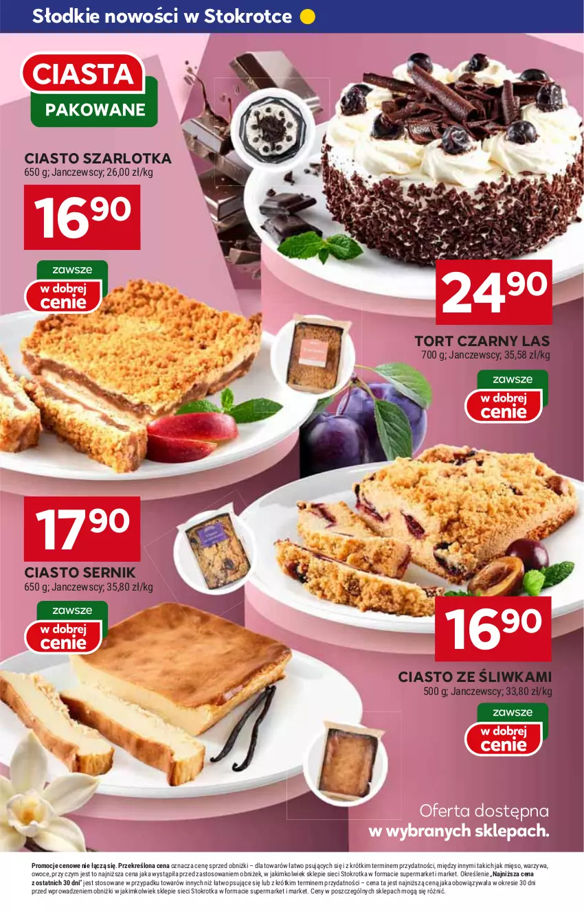 Gazetka promocyjna Stokrotka - Supermarket - ważna 17.10 do 23.10.2024 - strona 16 - produkty: Ciasto sernik, Mięso, Owoce, Ser, Szarlotka, Warzywa