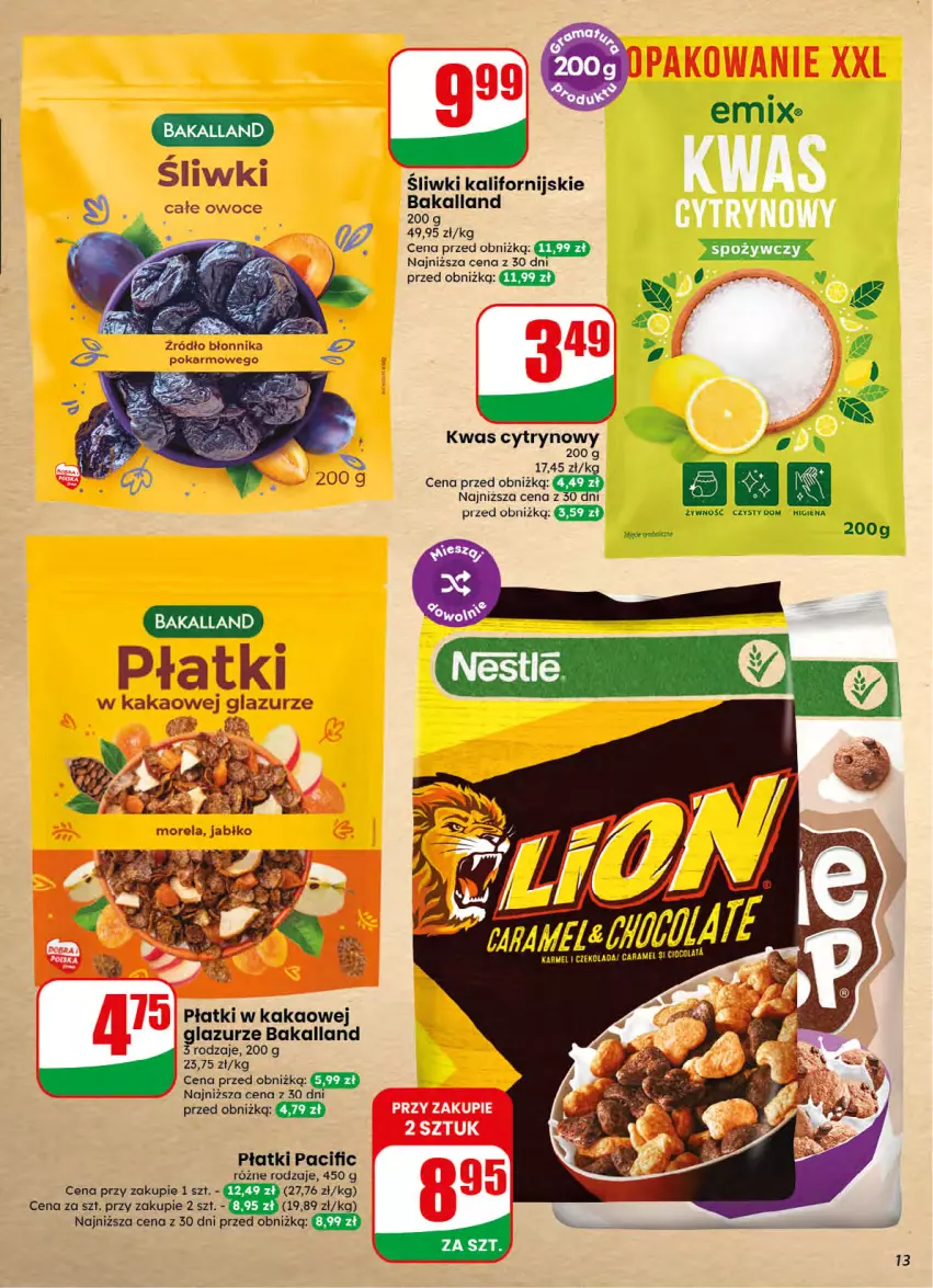 Gazetka promocyjna Dino - Gazetka 32 / 2026 - ważna 05.08 do 11.08.2026 - strona 13 - produkty: Bakalland, Cif, Czekolada, Kakao, Kwas cytrynowy, Lazur, Owoce