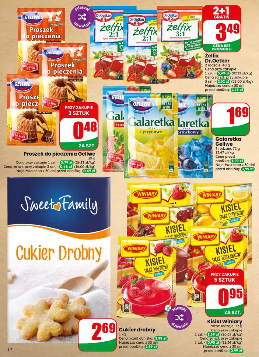 Gazetka promocyjna Dino - Gazetka 32 / 2026 - ważna 05.08 do 11.08.2026 - strona 14 - produkty: Cukier, Gala, Galaretka, Kisiel, Koc, Piec, Proszek do pieczenia, Winiary