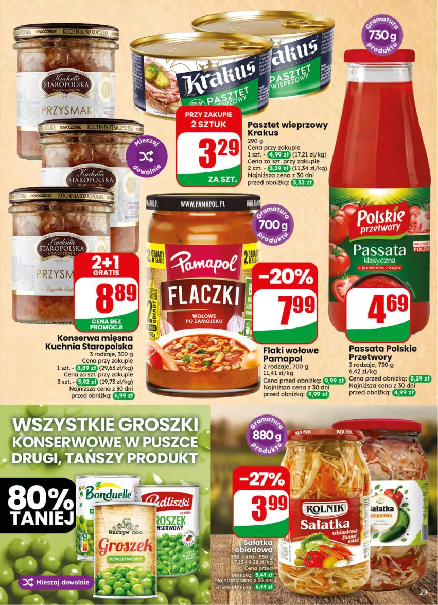 Gazetka promocyjna Dino - Gazetka 32 / 2026 - ważna 05.08 do 11.08.2026 - strona 23 - produkty: Flaki, Flaki wołowe, Krakus, Kuchnia, Kuchnia Staropolska, Pasztet, Ser