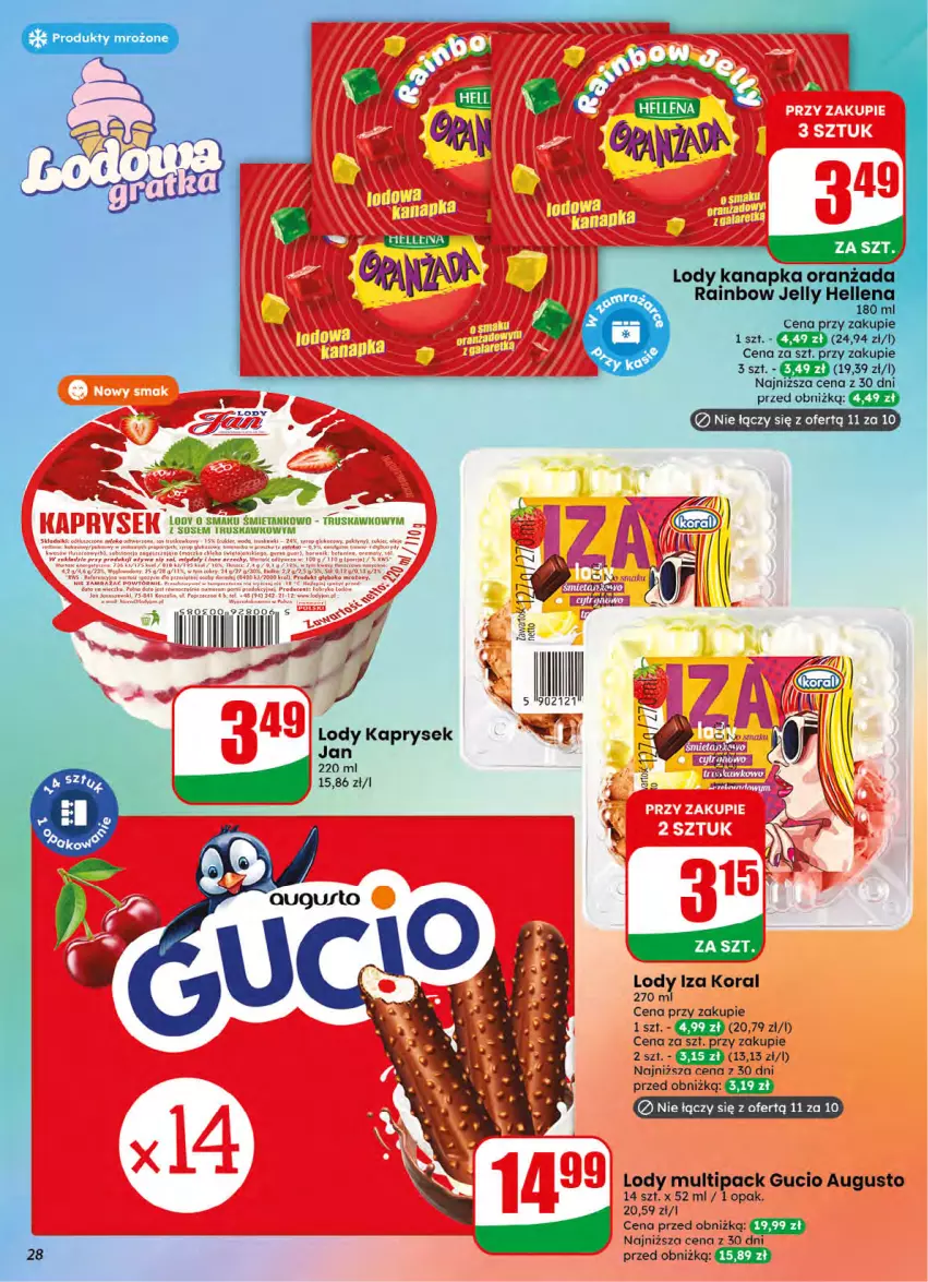 Gazetka promocyjna Dino - Gazetka 32 / 2026 - ważna 05.08 do 11.08.2026 - strona 28 - produkty: Hellena, LG, Lody