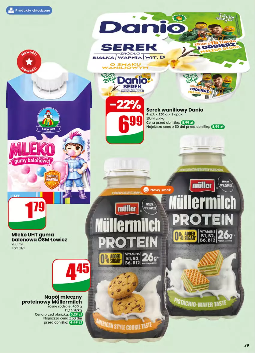 Gazetka promocyjna Dino - Gazetka 32 / 2026 - ważna 05.08 do 11.08.2026 - strona 39 - produkty: Danio, Miecz, Ser, Serek