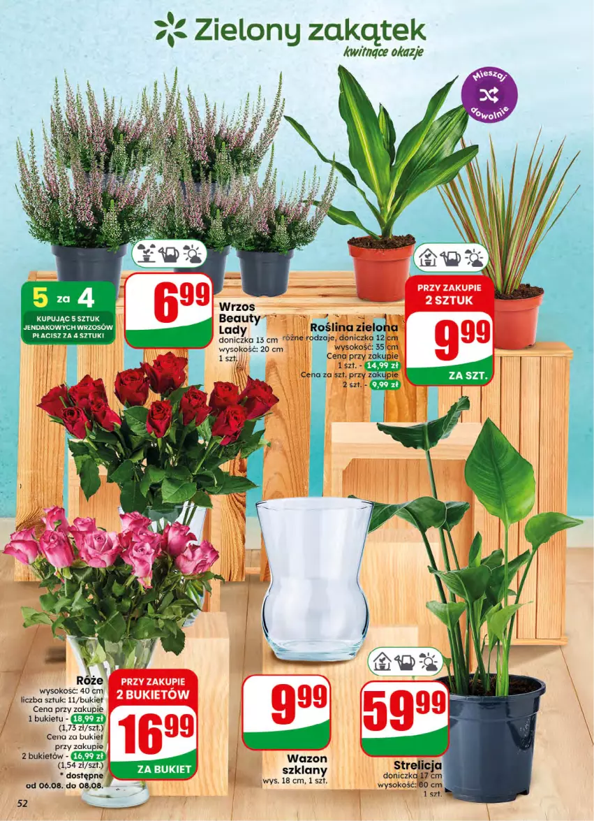 Gazetka promocyjna Dino - Gazetka 32 / 2026 - ważna 05.08 do 11.08.2026 - strona 52 - produkty: Bukiet, Sok, Wazon