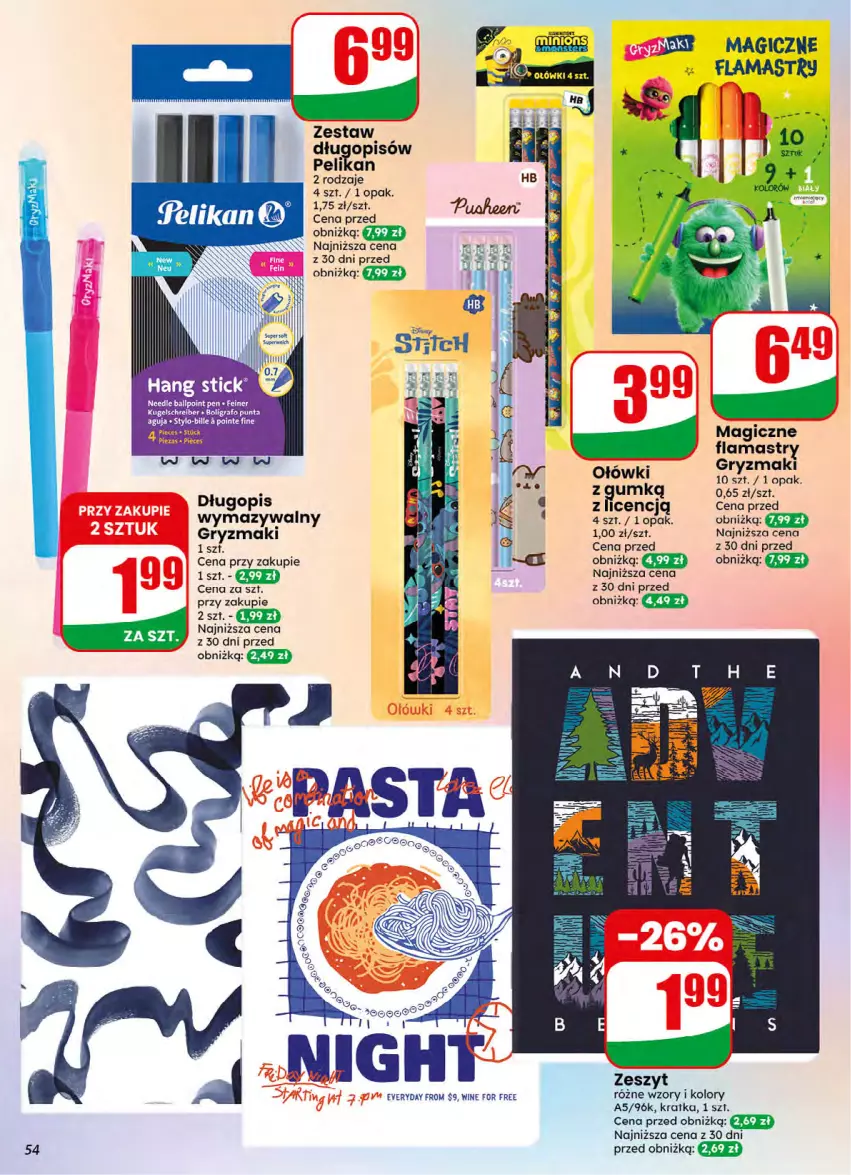 Gazetka promocyjna Dino - Gazetka 32 / 2026 - ważna 05.08 do 11.08.2026 - strona 54 - produkty: Długopis, Gry