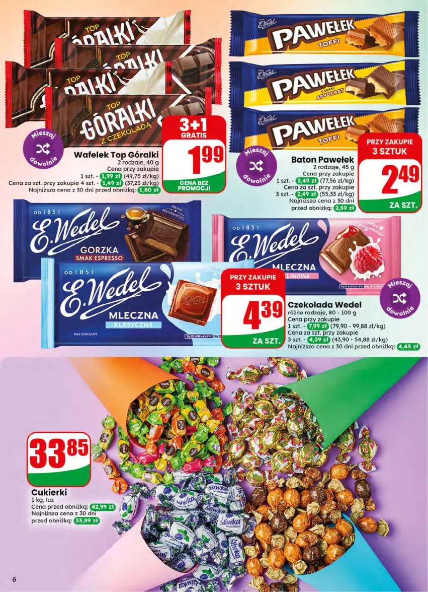 Gazetka promocyjna Dino - Gazetka 32 / 2026 - ważna 05.08 do 11.08.2026 - strona 6 - produkty: Baton, Cukier, Cukierki, Czekolada, Góralki, Top, Wafelek