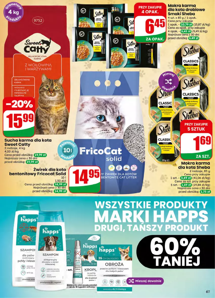 Gazetka promocyjna Dino - Gazetka 32 / 2026 - ważna 05.08 do 11.08.2026 - strona 61 - produkty: Mokra karma, Por, Sheba, Sucha karma, Warzywa