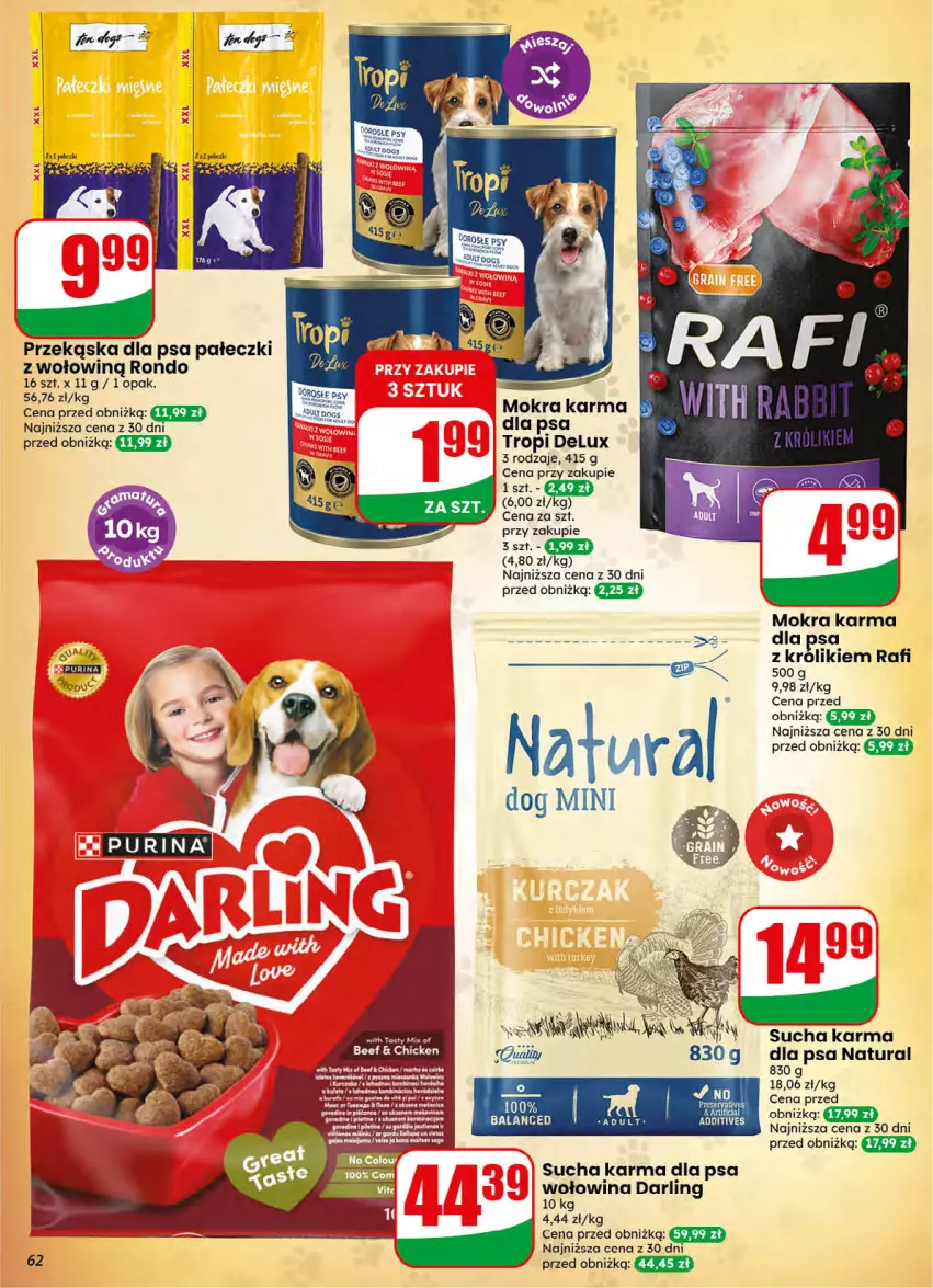Gazetka promocyjna Dino - Gazetka 32 / 2026 - ważna 05.08 do 11.08.2026 - strona 62 - produkty: Fa, Królik, Mokra karma, Sucha karma, Wołowina