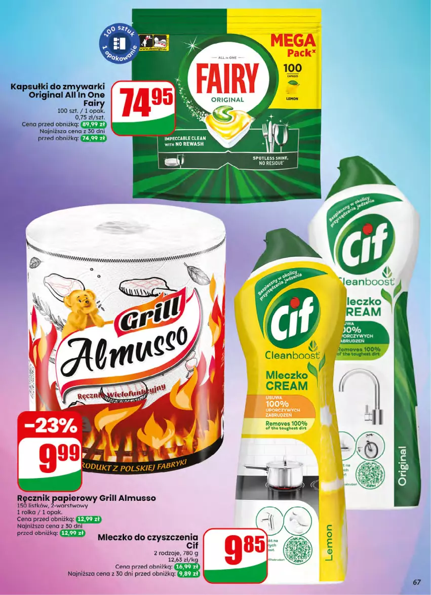 Gazetka promocyjna Dino - Gazetka 32 / 2026 - ważna 05.08 do 11.08.2026 - strona 67 - produkty: Cif, Fa, Gin, Grill, Mleczko, Mus, Papier, Ręcznik