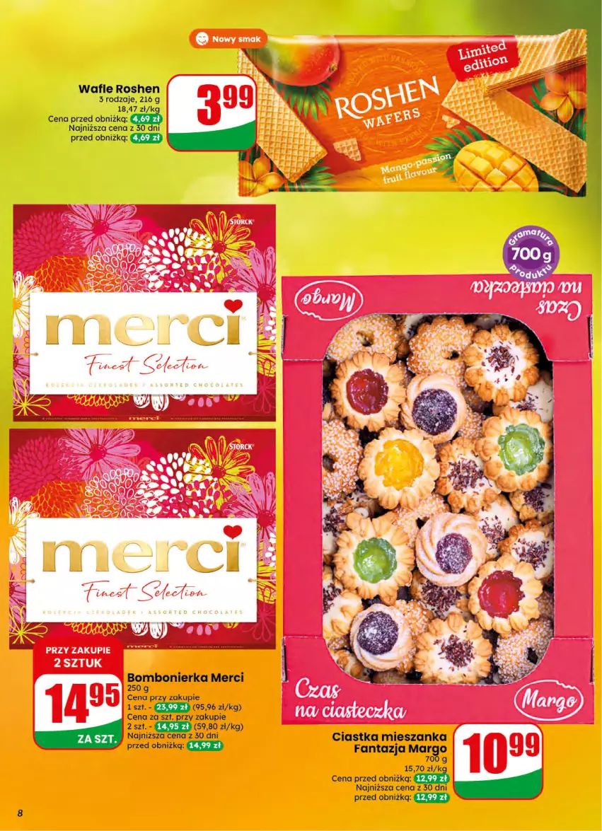 Gazetka promocyjna Dino - Gazetka 32 / 2026 - ważna 05.08 do 11.08.2026 - strona 8 - produkty: Ciastka, Fa, Fanta, Merci, Wafle