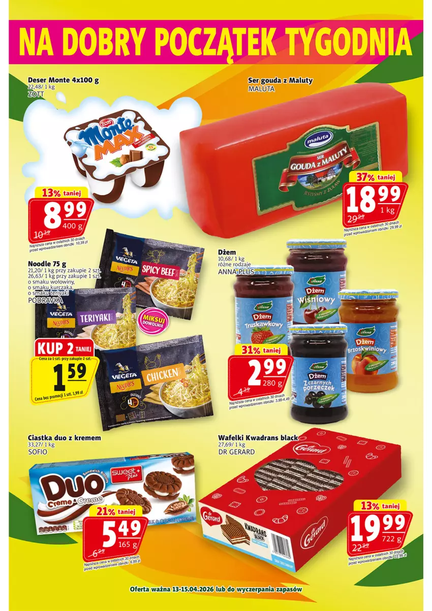 Gazetka promocyjna Prim Market - ważna 09.04 do 15.04.2026 - strona 20 - produkty: Ciastka, Deser, Dr Gerard, Gouda, Lack, Monte, Por, Ser
