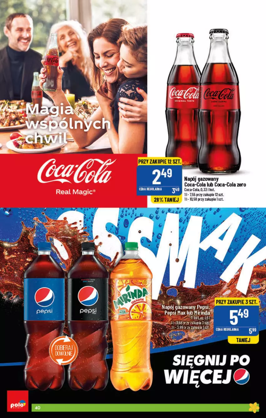 Gazetka promocyjna PoloMarket - Gazetka pomocyjna - ważna 06.04 do 12.04.2022 - strona 40 - produkty: Coca-Cola, Napój, Napój gazowany, Pepsi