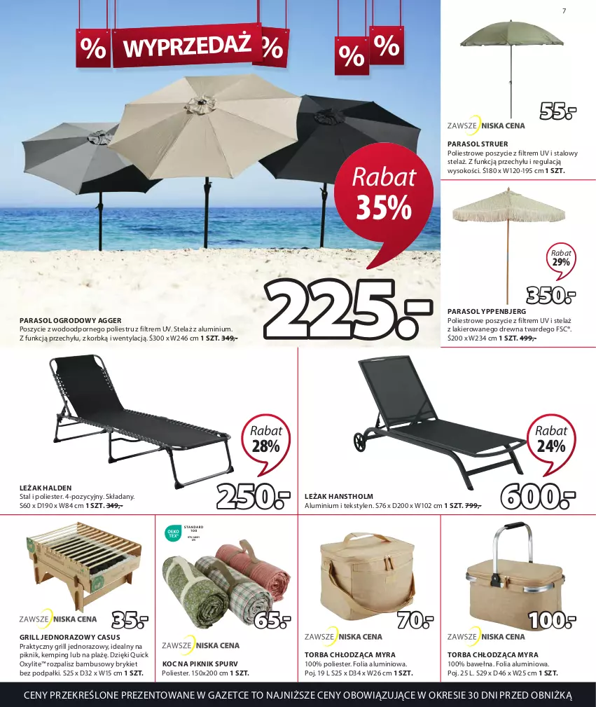 Gazetka promocyjna Jysk - Oferta tygodnia - ważna 17.05 do 20.06.2023 - strona 8 - produkty: Asus, Folia aluminiowa, Grill, Koc, Lakier, Parasol, Por, Pur, Sok, Torba, Wełna