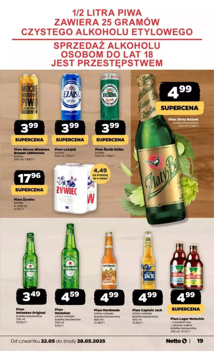 Gazetka promocyjna Netto - ważna 22.05 do 28.05.2025 - strona 11 - produkty: Captain Jack, Gin, Heineken, Piwa, Piwo