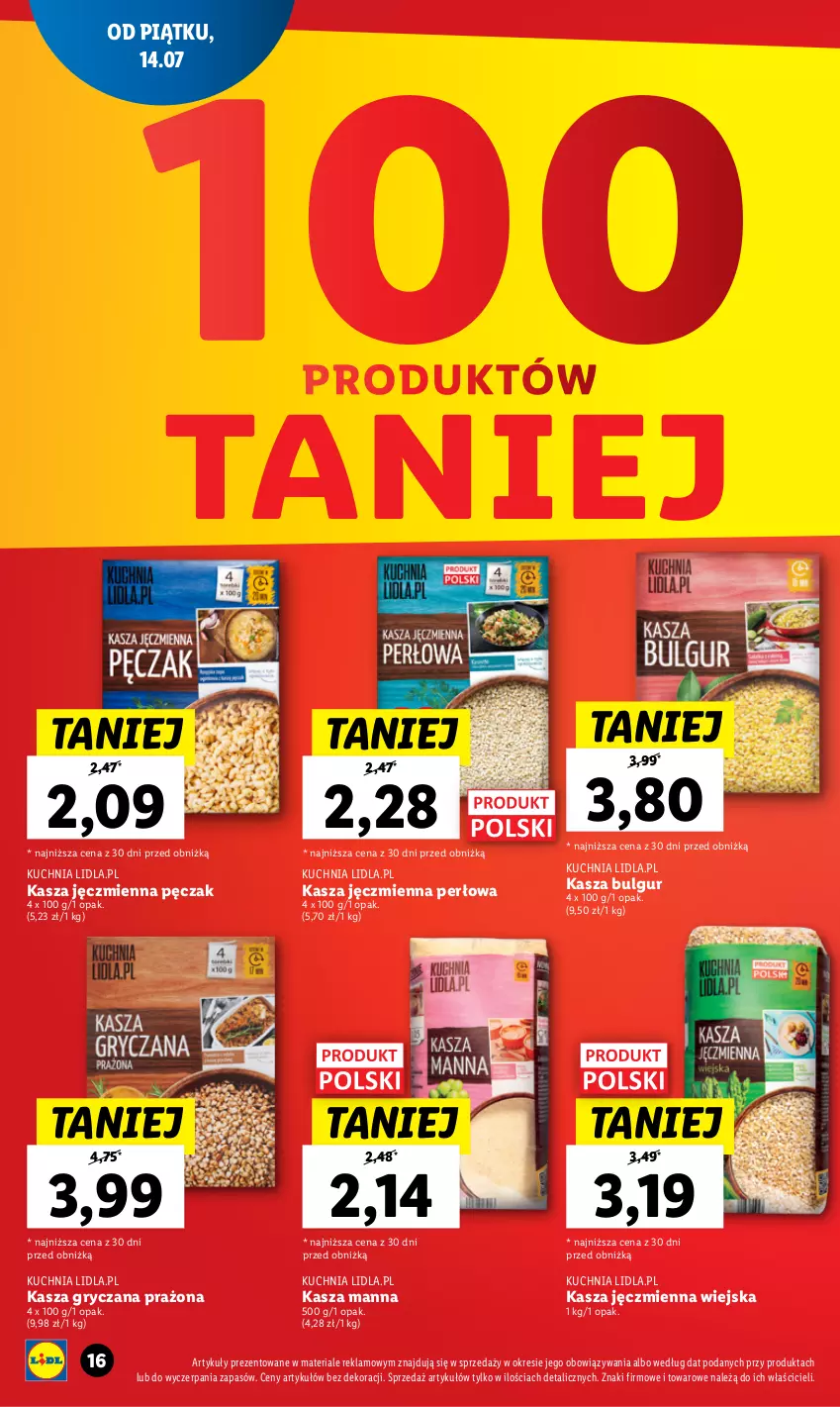 Gazetka promocyjna Lidl - GAZETKA - ważna 14.07 do 23.07.2023 - strona 16 - produkty: Bulgur, Gry, Kasza, Kasza gryczana, Kasza jęczmienna, Kuchnia, LG