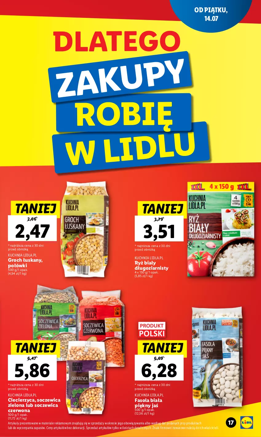 Gazetka promocyjna Lidl - GAZETKA - ważna 14.07 do 23.07.2023 - strona 17 - produkty: Fa, Fasola, Groch, Kuchnia, Ryż, Ryż biały