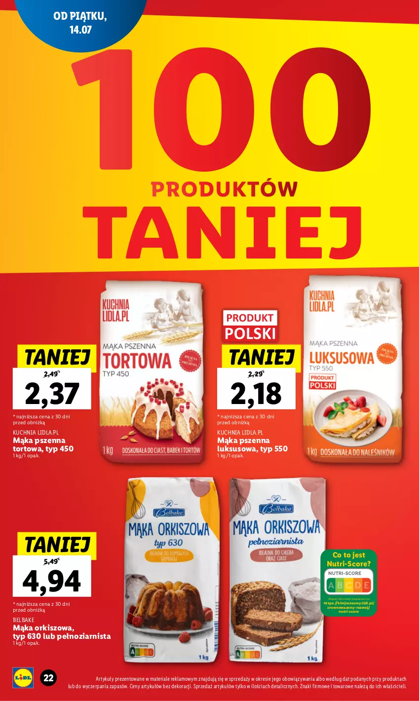 Gazetka promocyjna Lidl - GAZETKA - ważna 14.07 do 23.07.2023 - strona 22 - produkty: Kuchnia, Mąka, Mąka pszenna, Wazon