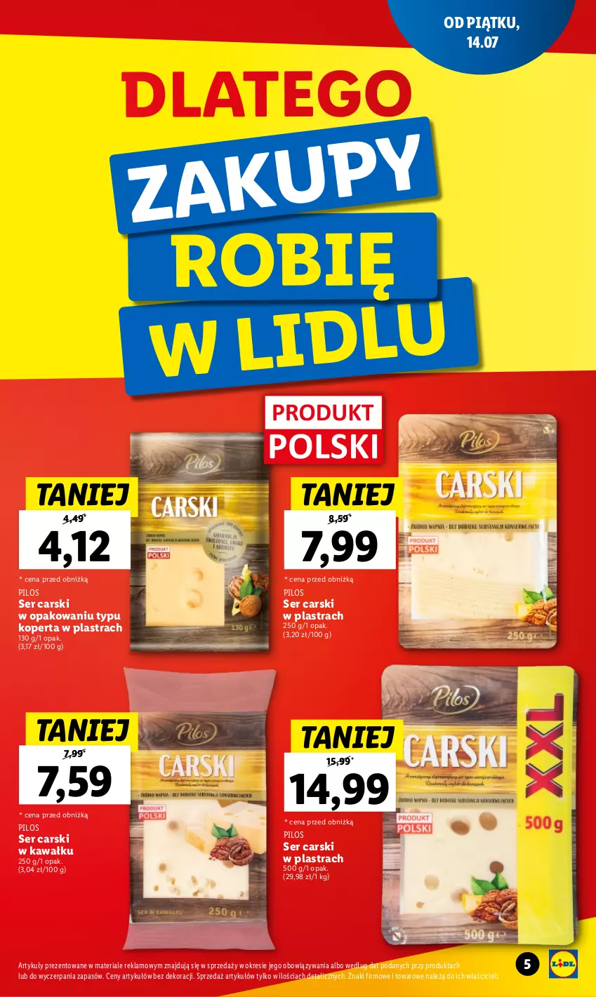 Gazetka promocyjna Lidl - GAZETKA - ważna 14.07 do 23.07.2023 - strona 5 - produkty: Cars, Kawa, Pilos, Ser