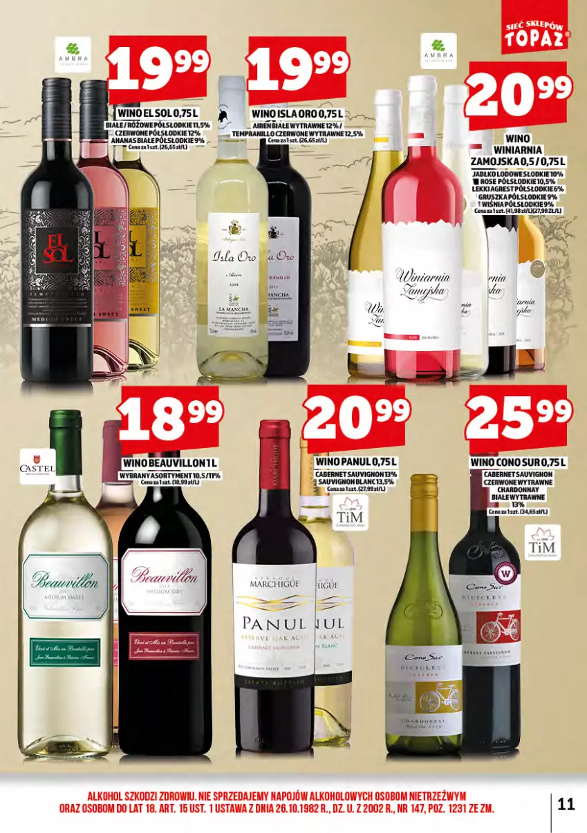 Gazetka promocyjna Topaz - Gazetka - ważna 01.02 do 28.02.2025 - strona 12 - produkty: Gres, Isla, Sauvignon Blanc, Winiarnia Zamojska, Wino