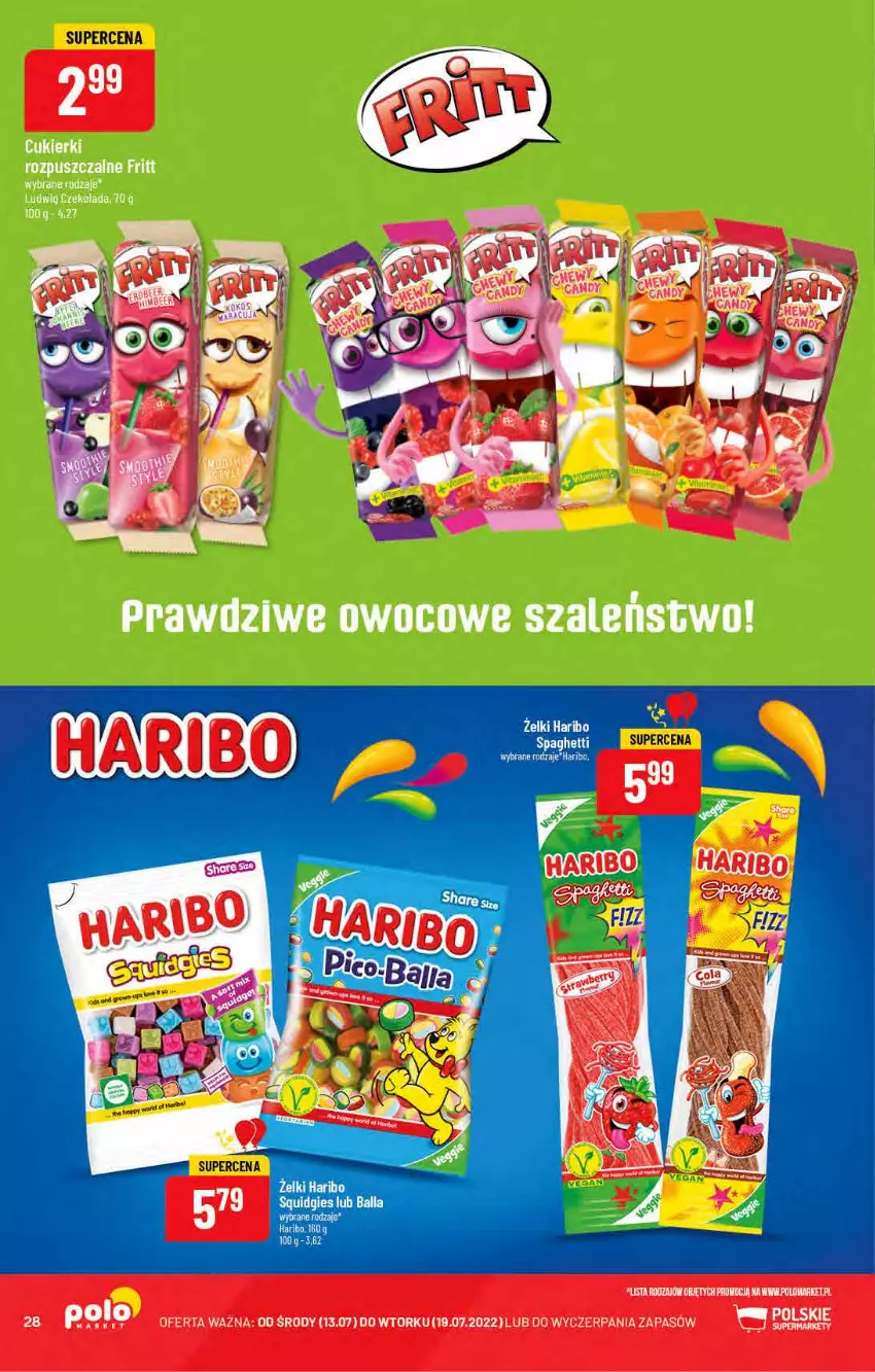 Gazetka promocyjna PoloMarket - Gazetka pomocyjna - ważna 13.07 do 19.07.2022 - strona 28 - produkty: Haribo, Spaghetti