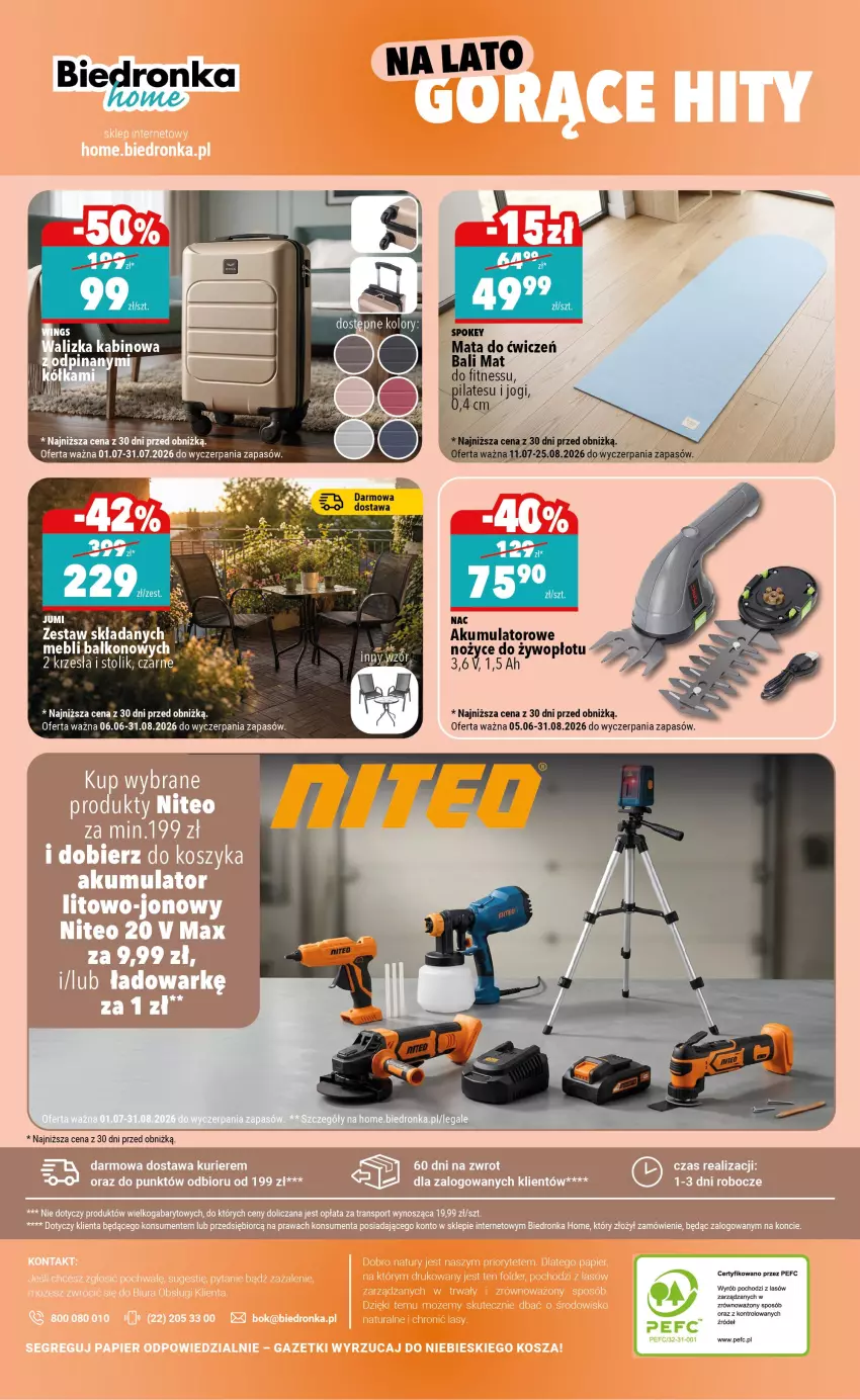 Gazetka promocyjna Biedronka - Biedronka Home - ważna 04.07 do 30.09.2026 - strona 6 - produkty: Akumulator, Fa, Noż, Nożyce, Stolik
