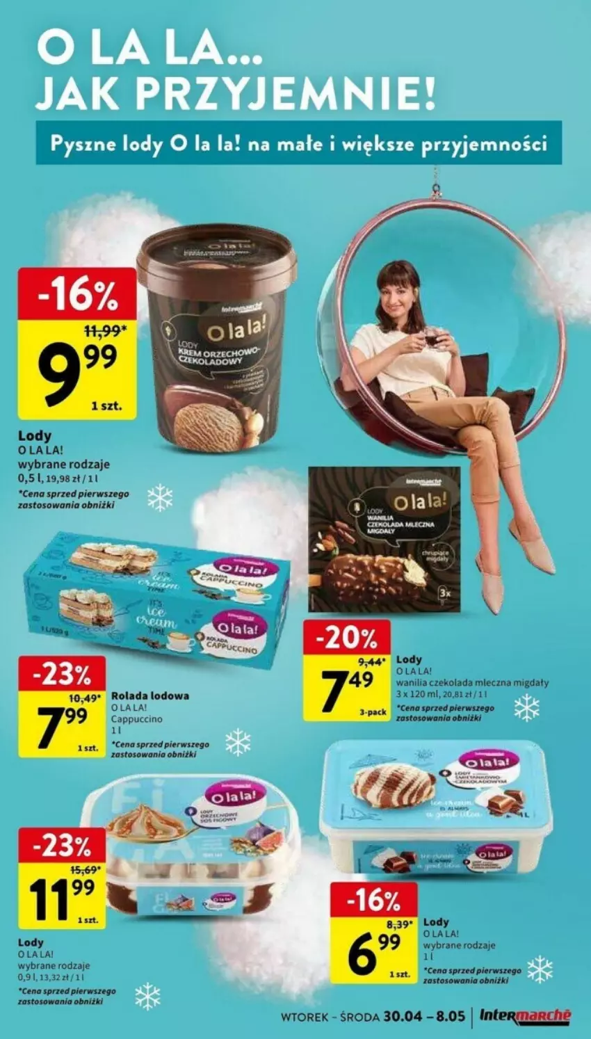 Gazetka promocyjna Intermarche - ważna 30.04 do 08.05.2024 - strona 10 - produkty: Cappuccino, Czekolada, Czekolada mleczna, Lody, Rolada