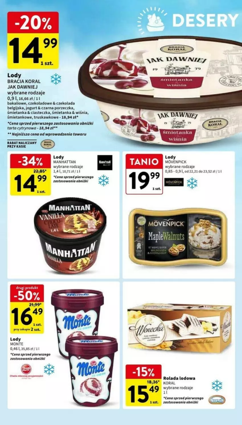 Gazetka promocyjna Intermarche - ważna 30.04 do 08.05.2024 - strona 11 - produkty: Czekolada, Jogurt, LG, Lody, Monte, Por, Rolada, Tarta