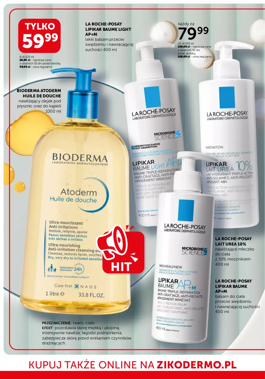 Gazetka promocyjna Ziko - Gazetka Ziko Dermo - ważna 23.01 do 05.02.2025 - strona 12 - produkty: Atoderm, Balsam do ciała, Bioderma, La Roche-Posay, Lipikar, Mleczko, Mleczko do ciała, Olej, Olejek pod prysznic, Piec