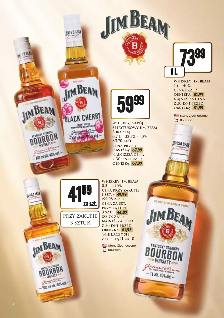 Gazetka promocyjna Dino - Katalog alkoholowy / maj-czerwiec 2026 - ważna 29.05 do 06.06.2026 - strona 12 - produkty: Bourbon, Jim Beam, Napój, Whiskey
