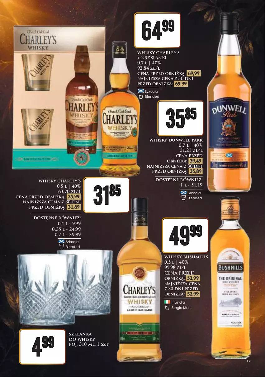 Gazetka promocyjna Dino - Katalog alkoholowy / maj-czerwiec 2026 - ważna 29.05 do 06.06.2026 - strona 13 - produkty: Bushmills, Koc, Lanki, Szklanka, Whisky