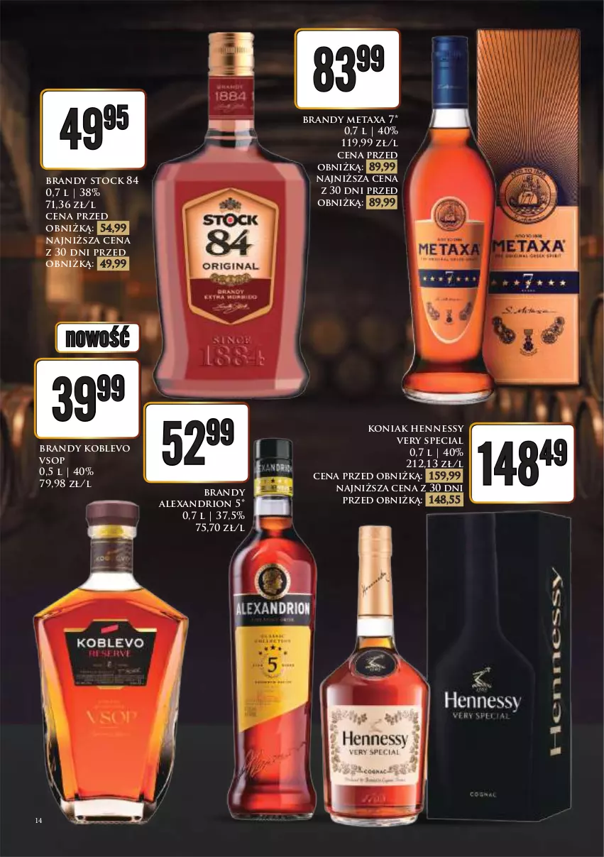 Gazetka promocyjna Dino - Katalog alkoholowy / maj-czerwiec 2026 - ważna 29.05 do 06.06.2026 - strona 14 - produkty: Brandy, Metaxa, Stock