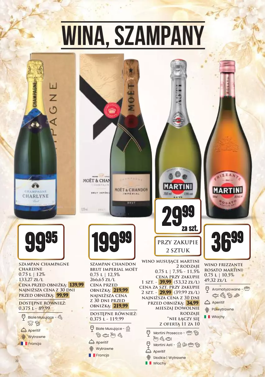 Gazetka promocyjna Dino - Katalog alkoholowy / maj-czerwiec 2026 - ważna 29.05 do 06.06.2026 - strona 22 - produkty: Martini, Mus, Prosecco, Wino, Wino musujące