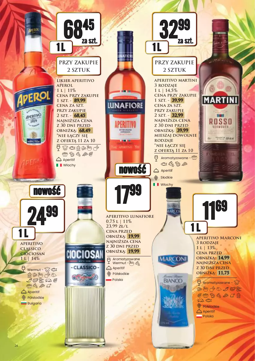 Gazetka promocyjna Dino - Katalog alkoholowy / maj-czerwiec 2026 - ważna 29.05 do 06.06.2026 - strona 24 - produkty: Aperol, Likier, Martini